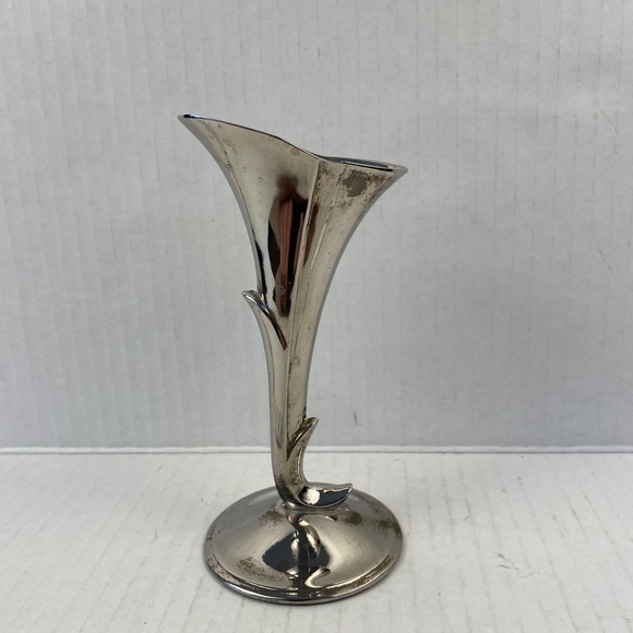 VASE Bud vase posy holder silver tone flower unique - Picture 9 of 13